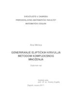 prikaz prve stranice dokumenta Generiranje eliptičkih krivulja metodom kompleksnog množenja