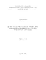 prikaz prve stranice dokumenta Kompleksi lantana s nekim strukturno srodnim flavonoidima u interakciji s nukleinskim kiselinama