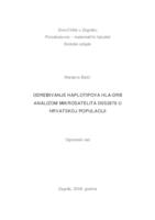 prikaz prve stranice dokumenta Određivanje haplotipova HLA-DRB analizom mikrosatelita D6S2878 u hrvatskoj populaciji