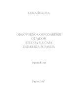 prikaz prve stranice dokumenta Odgovorno gospodarenje otpadom - studija slučaja Zadarska županija