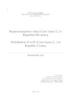 prikaz prve stranice dokumenta Rasprostranjenost vuka (Canis lupus L.) u Republici Hrvatskoj