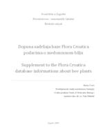 prikaz prve stranice dokumenta Dopuna sadržaja baze Flora Croatica podacima o medonosnom bilju