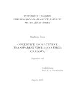 prikaz prve stranice dokumenta Odrednice proračunske transparentnosti svih hrvatskih gradova