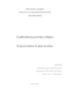 prikaz prve stranice dokumenta O-glikozilacija proteina u biljaka