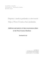 prikaz prve stranice dokumenta Dopuna i analiza podataka o otrovnosti bilja u Flora Croatica bazi podataka
