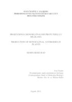 prikaz prve stranice dokumenta Proizvodnja monoklonalnih protutijela u biljkama