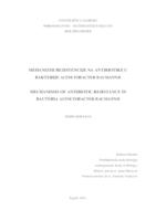 prikaz prve stranice dokumenta Mehanizmi rezistencije na antibiotike u bakterije Acinetobacter baumannii
