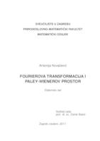 prikaz prve stranice dokumenta Fourierova transformacija i Paley-Wienerov prostor