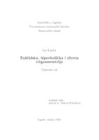 prikaz prve stranice dokumenta Euklidska, hiperbolička i sferna trigonometrija