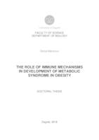 prikaz prve stranice dokumenta  The role of immune mechanisms in development of metabolic syndrome in obesity