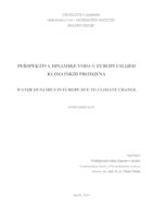 prikaz prve stranice dokumenta Perspektiva dinamike voda u Europi uslijed klimatskih promjena 