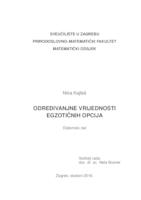 prikaz prve stranice dokumenta Određivanje vrijednosti egzotičnih opcija