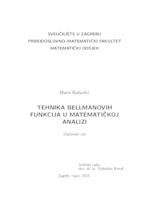 prikaz prve stranice dokumenta Tehnika Bellmanovih funkcija u matematičkoj analizi