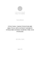 prikaz prve stranice dokumenta Strukturna karakterizacija i analitička primjena aromatskih hidrazona izvedenih iz nikotinohidrazida