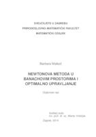 prikaz prve stranice dokumenta Newtonova metoda u Banachovim prostorima i optimalno upravljanje