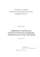 prikaz prve stranice dokumenta Numeričko rješavanje Navier-Stokeosve jednadžbe 'operator splitting' metodom