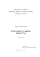 prikaz prve stranice dokumenta Eksperiment u nastavi geometrije