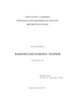 prikaz prve stranice dokumenta Babenko-Becknerov teorem