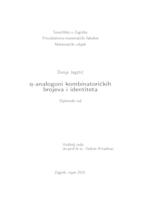 prikaz prve stranice dokumenta q-analogoni kombinatoričkih brojeva i identiteta
