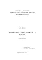 prikaz prve stranice dokumenta Jordan-Hölderov teorem za grupe
