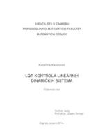 prikaz prve stranice dokumenta LQR kontrola linearnih dinamičkih sistema