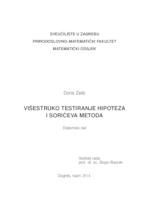 prikaz prve stranice dokumenta Višestruko testiranje hipoteza i Sorićeva metoda