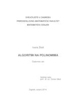 prikaz prve stranice dokumenta Algoritmi na polinomima
