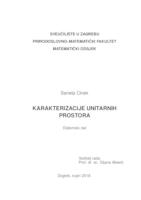 prikaz prve stranice dokumenta Karakterizacije unitarnih prostora