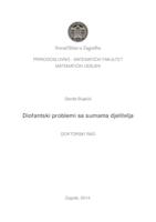 prikaz prve stranice dokumenta Diofantski problemi sa sumama djelitelja