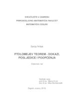 prikaz prve stranice dokumenta Ptolomejev teorem - dokazi, posljedice i poopćenja
