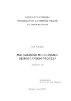 prikaz prve stranice dokumenta Matematičko modeliranje demografskih procesa