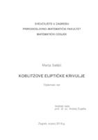 prikaz prve stranice dokumenta Koblitzove eliptičke krivulje