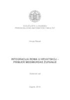 prikaz prve stranice dokumenta Integracija Roma u Hrvatskoj - primjer Međimurske županije