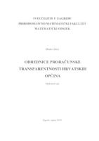 prikaz prve stranice dokumenta Odrednice proračunske transparentnosti hrvatskih općina