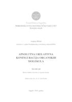 prikaz prve stranice dokumenta Apsolutna i relativna konfiguracija organskih molekula