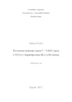 prikaz prve stranice dokumenta Povezanost mutacije (egzon 7- V281L) gena CYP21A2 s haplotipovima HLA u Hrvatskoj