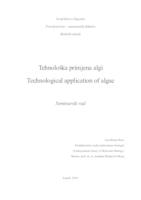prikaz prve stranice dokumenta Tehnološka primjena algi