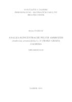 prikaz prve stranice dokumenta Analiza koncentracije peludi ambrozije (Ambrosia artemisiifolia L.) u zraku grada Zagreba