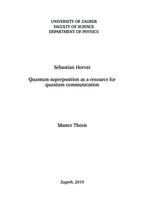 prikaz prve stranice dokumenta Quantum superposition as a resource for quantum communication