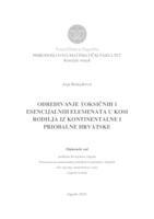 prikaz prve stranice dokumenta Određivanje toksičnih i esencijalnih elemenata u kosi rodilja iz kontinentalne i priobalne Hrvatske
