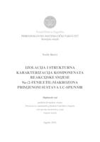 prikaz prve stranice dokumenta Izolacija i strukturna karakterizacija komponenata reakcijske smjese 9a-(2-feniletil) makrozona primjenom sustava LC-SPE/NMR