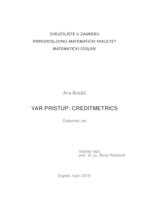 prikaz prve stranice dokumenta VAR pristup: Creditmetrics