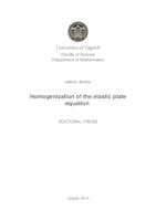 prikaz prve stranice dokumenta Homogenization of the elastic plate equation