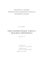 prikaz prve stranice dokumenta Obla geometrijska tijela u školskoj matematici