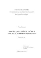 prikaz prve stranice dokumenta Metoda unutrašnje točke u kvadratičnom programiranju