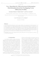 prikaz prve stranice dokumenta New Algorithm for Microstructural Information Determination from the Overlapping X-ray Diffraction Profiles