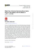 prikaz prve stranice dokumenta Elliptic flow of electrons from heavy-flavour hadron decays at mid-rapidity in Pb-Pb collisions at √sNN = 2.76 TeV