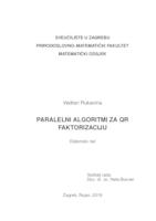 prikaz prve stranice dokumenta Paralelni algoritmi za QR faktorizaciju