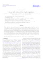 prikaz prve stranice dokumenta Linear radio size evolution of μJy populations