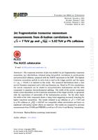 Poveznica na dokument Jet fragmentation transverse momentum measurements from di-hadron correlations in √s=7 TeV pp and √sNN = 5.02 TeV p–Pb collisions
